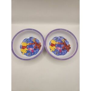 2 Classic Disney Winnie the Pooh Melamine Bowls Retro Zak Designs